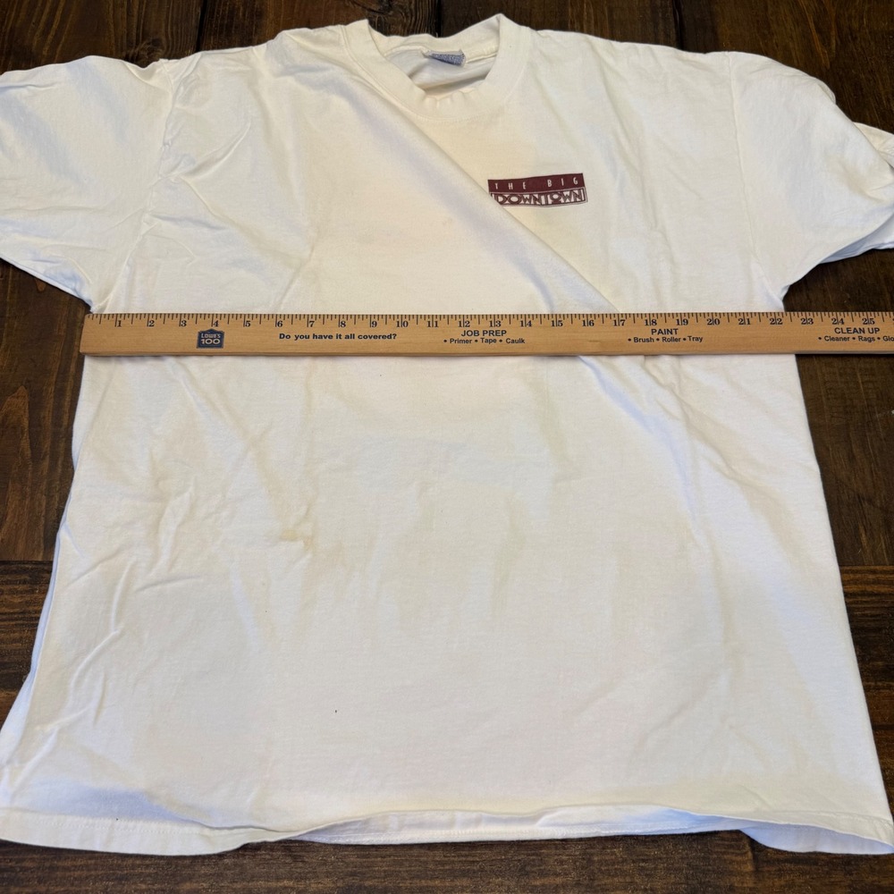 Vintage Hanes Beefy-T The Big Downtown Chicago Bar Restaurant Graphic T-Shirt XL - Picture 5 of 7
